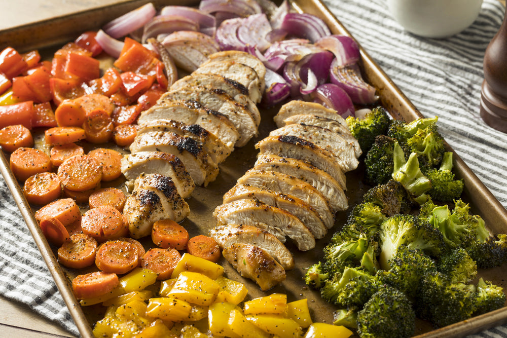 Chicken & Colorful Veggie Sheet Pan Meal