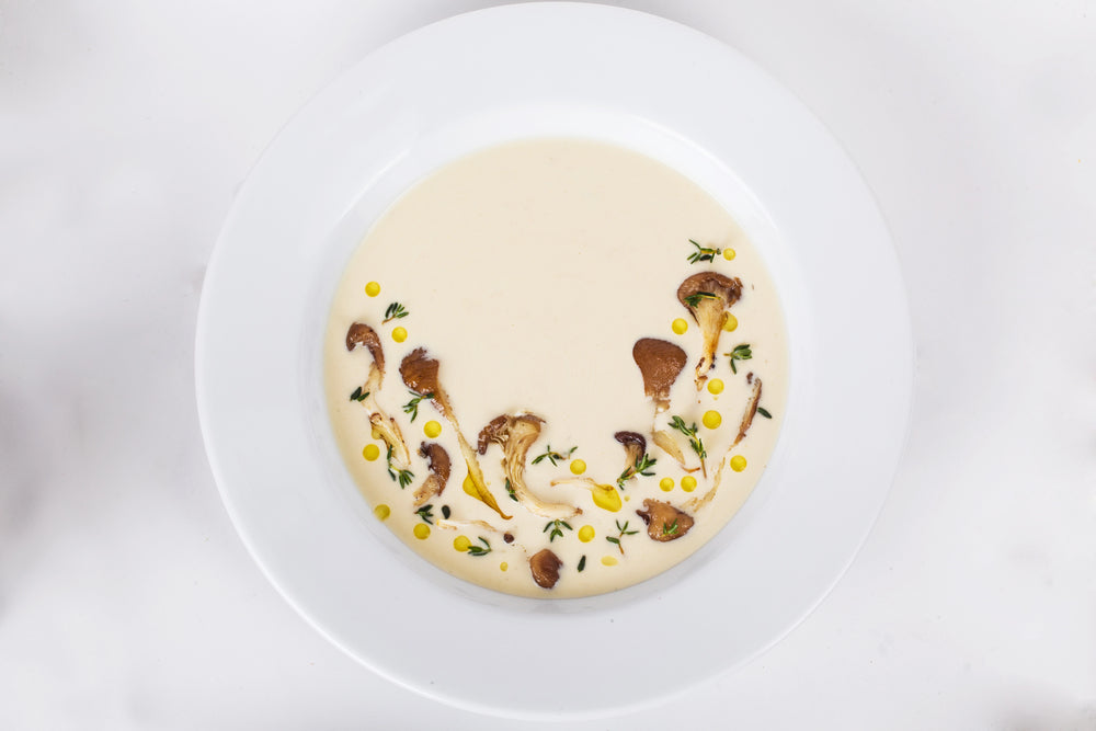 Dairy-Free Split Pea and Mushroom Soup