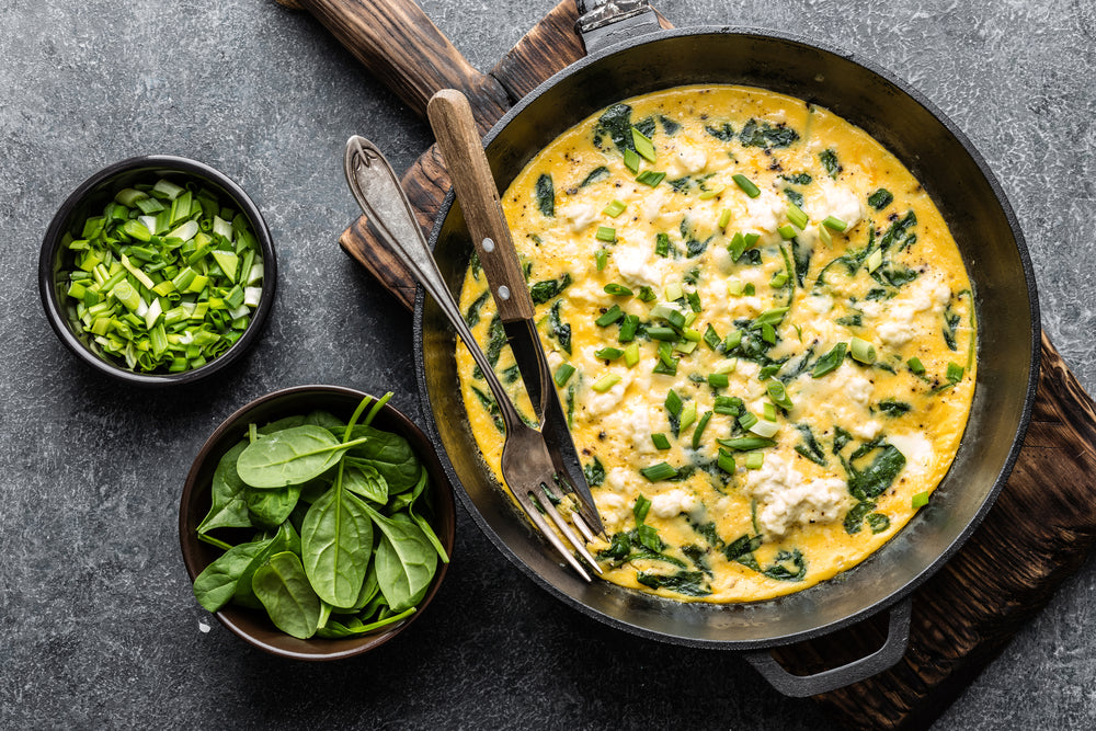 Savory Spinach Goat Cheese Omelet