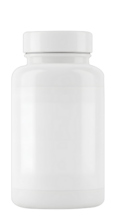 Plain white pill bottle used as a comparison against Morphus Sleepus